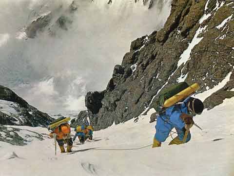
Climbing Hornbein Couloir 1963 - Everest: The West Ridge book
